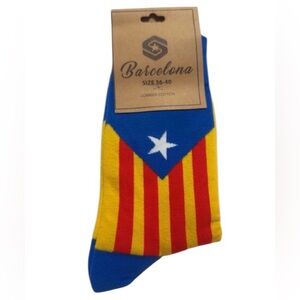 NWT Flag Of Catalonia Socks For Men Women Gift Crew Socks High Socks